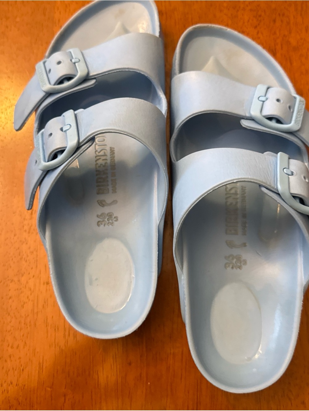 Birkenstock Arizona EVA Shoes Sky Blue Women's Size 6 36lWaterproof Slide Sanfa - Picture 6 of 6